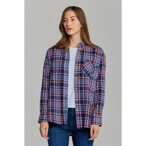 KOŠEĽA GANT D1. RELAXED CHECK FLANNEL SHIRT modrá 36