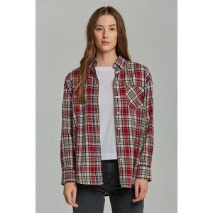 KOŠEĽA GANT D1. RELAXED CHECK FLANNEL SHIRT červená 34