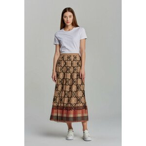 SUKŇA GANT D1. PLEATED ROPE PRINT SKIRT hnedá 34