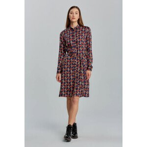 ŠATY GANT D1. PP KNOT PRINT SHIRT DRESS modrá 36