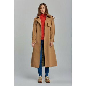 KABÁT GANT D1. OVERSIZED COTTON TRENCH COAT hnedá XS