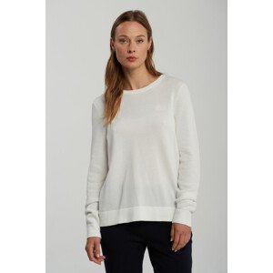 SVETER GANT COTTON PIQUE C-NECK biela M