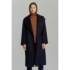 KABÁT GANT D1. WOOL BLEND BELTED COAT modrá S