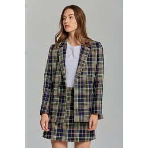 SAKO GANT D2. HERITAGE CHECK STRAIGHT BLAZER modrá 36