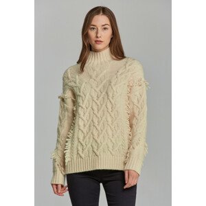 ROLÁK GANT D2. FRINGE CABLE TURTLENECK biela XS