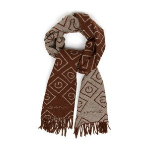 ŠÁL GANT D1. ICON G WOOL SCARF hnedá None