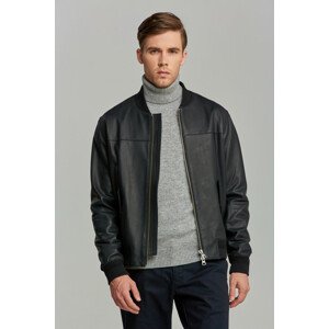 BUNDA GANT D1. LIGHT LEATHER JACKET čierna XXL