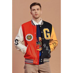 BUNDA GANT D1. VARSITY BADGE JACKET modrá S