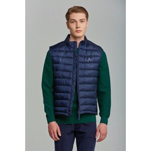 VESTA GANT D1. MIXED MEDIA LIGHT PADDED GILET modrá M