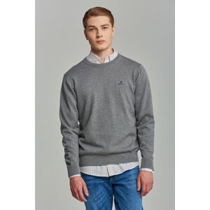 SVETER GANT CLASSIC COTTON C-NECK šedá XXL