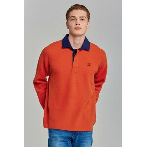 SVETER GANT D1. LAMBSWOOL RIB RUGGER oranžová S