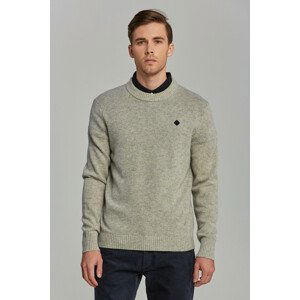 SVETER GANT D2. GEELONG WOOL C-NECK šedá XL