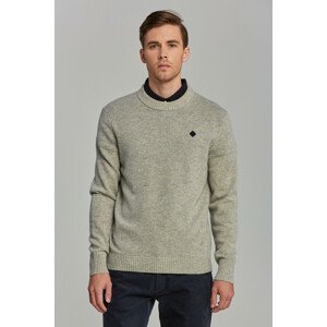 SVETER GANT D2. GEELONG WOOL C-NECK šedá XXL