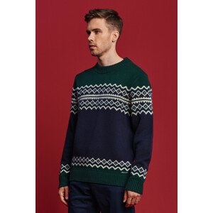 SVETER GANT D2. HOLIDAY FAIR ISLE C-NECK modrá S