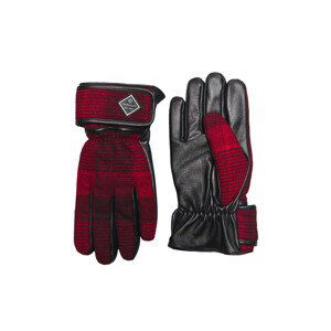 RUKAVICE GANT D2. WOOL CHECK LEATHER GLOVES červená S/M