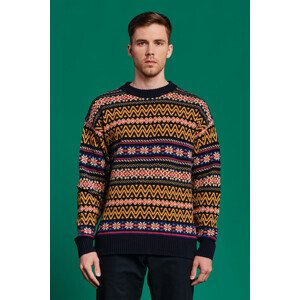 SVETER GANT D2. FAIR ISLE C-NECK modrá XL