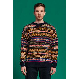 SVETER GANT D2. FAIR ISLE C-NECK modrá XXXL