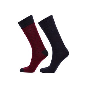 PONOŽKY GANT SOLID AND DOT SOCKS 2-PACK červená None