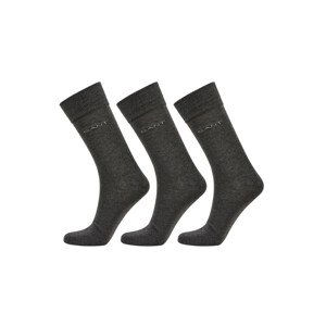 PONOŽKY GANT MERCERIZED COTTON SOCKS 3-PACK šedá None