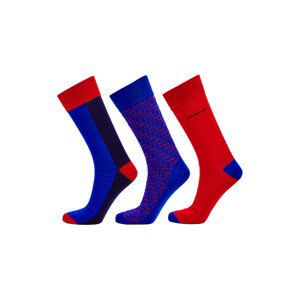 PONOŽKY GANT D1. COLOR MIXED SOCKS 3-PACK modrá None