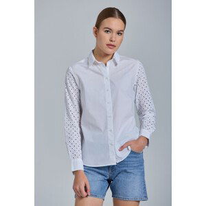 KOŠEĽA GANT D1. BRODERIE ANGLAISE MIX SHIRT biela 40