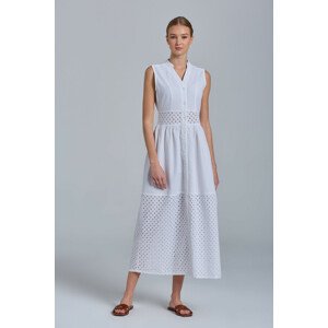 ŠATY GANT D1. BRODERIE ANGLAISE MAXI DRESS biela 36