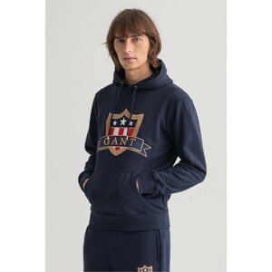 MIKINA GANT D1. GANT BANNER SHIELD HOODIE modrá XL