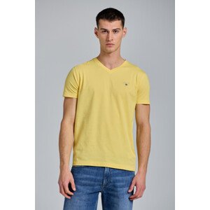 TRIČKO GANT ORIGINAL SLIM V-NECK T-SHIRT žltá XXL