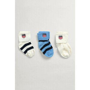 PONOŽKY GANT D1. GANT RETRO SHIELD SOCKS 3-PACK biela 10/12