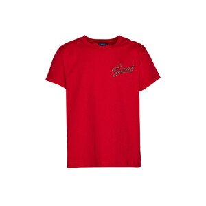 TRIČKO GANT D1. GANT ROPE SCRIPT SS T-SHIRT červená 122/128