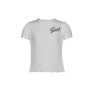 TRIČKO GANT D1. GANT ROPE SCRIPT RIB T-SHIRT biela 110/116