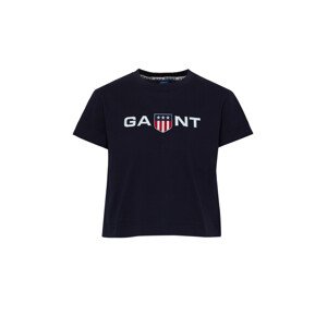 TRIČKO GANT D1. RETRO SHIELD CROPPED T-SHIRT modrá 176