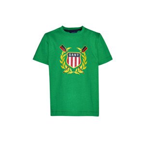 TRIČKO GANT D1. GANT ROWING SHIELD SS T-SHIRT zelená 92