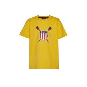 TRIČKO GANT D1. GANT ROWING SHIELD SS T-SHIRT žltá 122/128