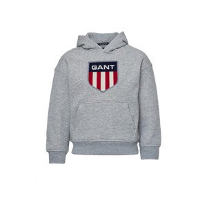 MIKINA GANT D1. RETRO SHIELD HOODIE šedá 98/104