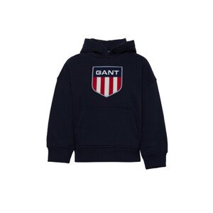 MIKINA GANT D1. RETRO SHIELD HOODIE modrá 98/104