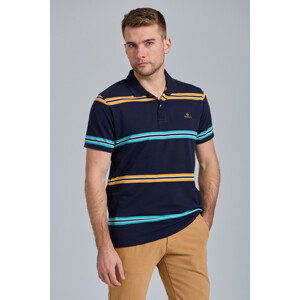 POLOKOŠEĽA GANT D2. NARROW STRIPE PIQUE SS RUGGER modrá 4XL