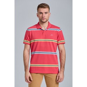 POLOKOŠEĽA GANT D2. NARROW STRIPE PIQUE SS RUGGER ružová XXXL