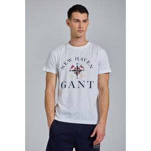 TRIČKO GANT D1. GANT SAILING SS T-SHIRT biela 5XL