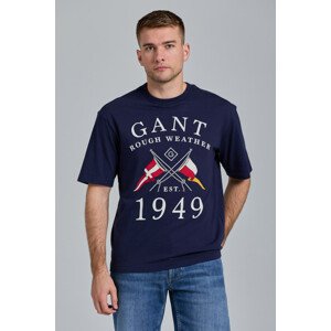 TRIČKO GANT D1. RW SS T-SHIRT modrá XL