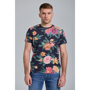 TRIČKO GANT D2. DAHLIA PRINT SS T-SHIRT modrá 4XL