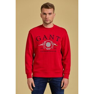 MIKINA GANT D1. RW C-NECK SWEAT červená M