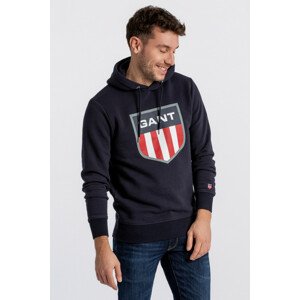 MIKINA GANT D1. GANT RETRO SHIELD SWEAT HOODIE modrá M