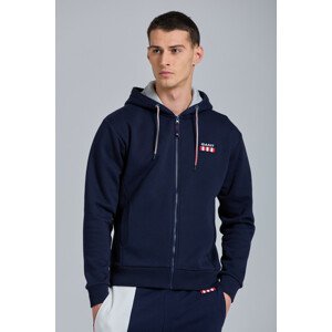 MIKINA GANT D1. RETRO LOGO FULL ZIP HOODIE modrá S