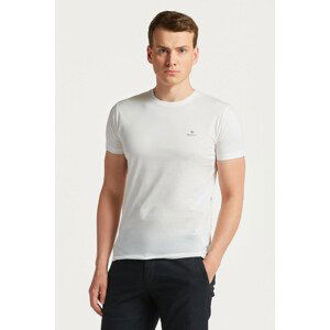 TRIČKO GANT D1. SLIM MERCERIZED SS T-SHIRT biela M