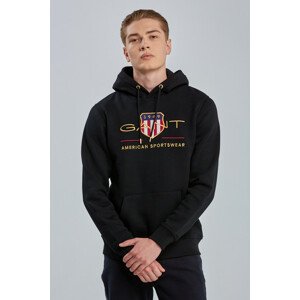 MIKINA GANT ARCHIVE SHIELD HOODIE čierna L