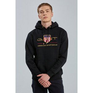 MIKINA GANT ARCHIVE SHIELD HOODIE čierna M