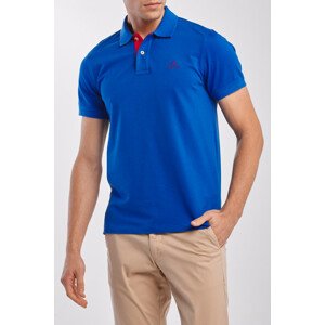 POLOKOŠEĽA GANT CONTRAST COLLAR PIQUE SS RUGGER modrá 4XL