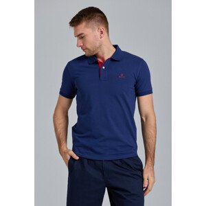 POLOKOŠEĽA GANT CONTRAST COLLAR PIQUE SS RUGGER modrá XL