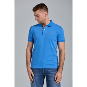 POLOKOŠEĽA GANT CONTRAST COLLAR PIQUE SS RUGGER modrá XXXL